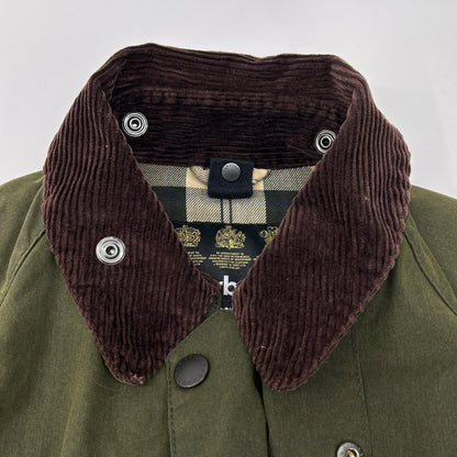 Barbour Khaki Solway Zip Oiled Coat Size 38