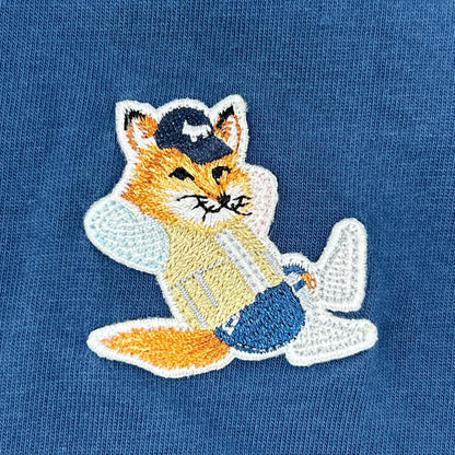 MAISON KITSUNE Relaxed Fox T-Shirt Blue Size L
