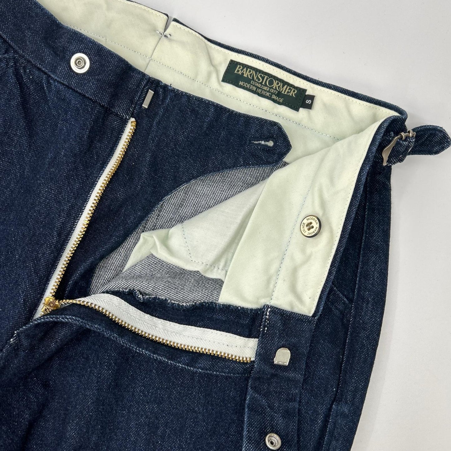 BARNSTORMER 1568P Indigo McQueen Denim Jeans Size S