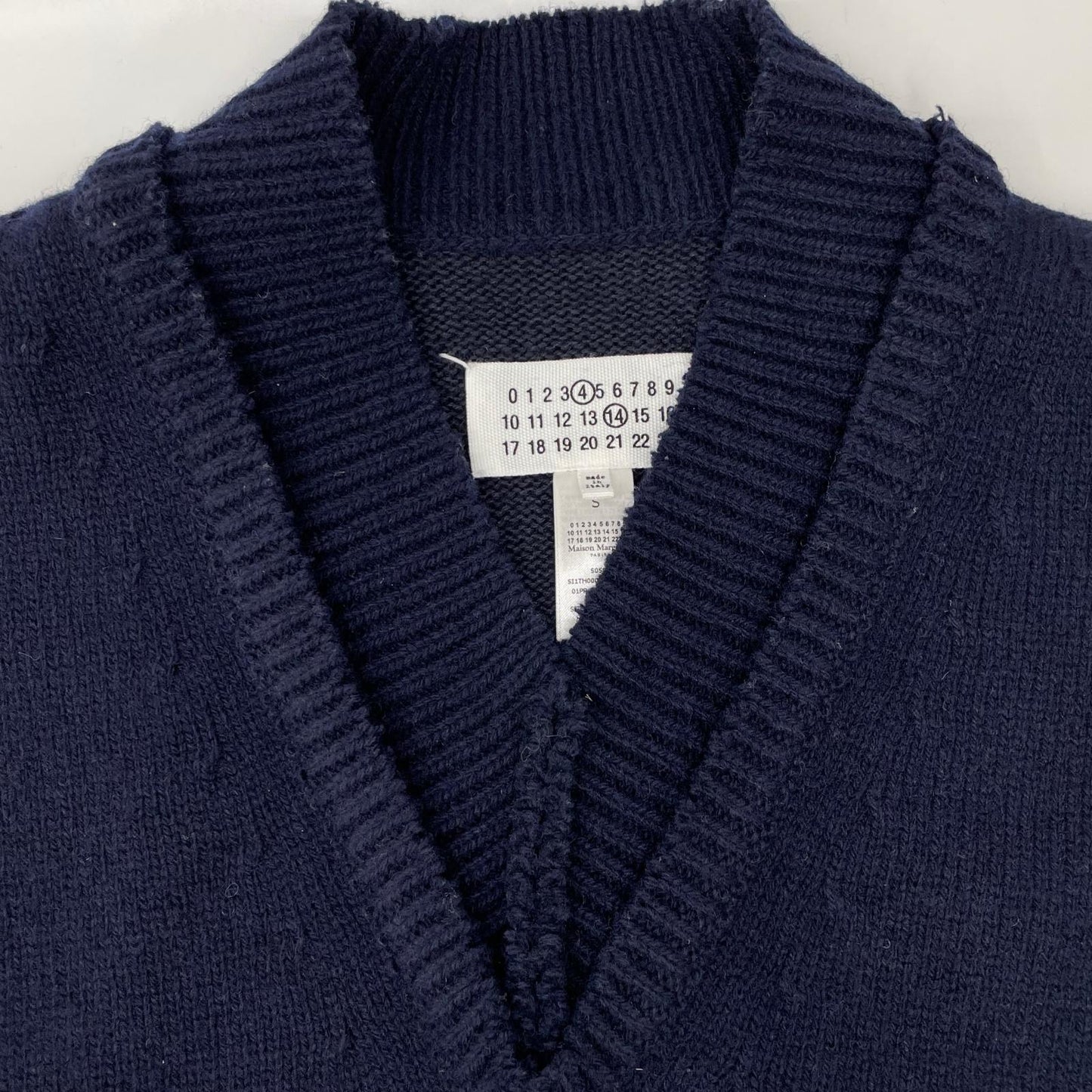 Maison Margiela Navy Tabard V-Neck Vest Size S
