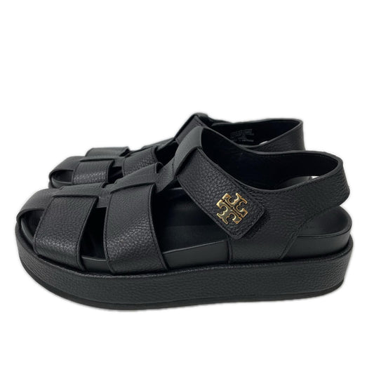 Tory Burch Kira Sport Fisherman Sandals Black Size 25