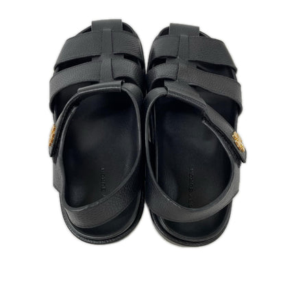 Tory Burch Kira Sport Fisherman Sandals Black Size 25