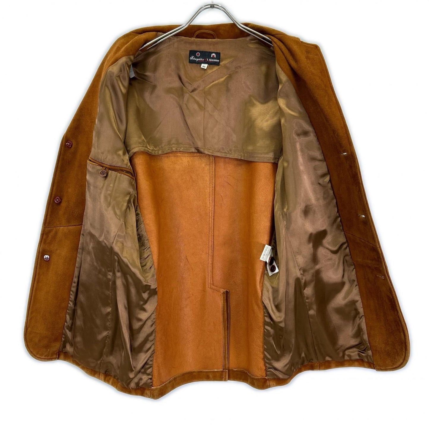 Y.AKAMINE Setsugekka Brown Leather Jacket Size 46