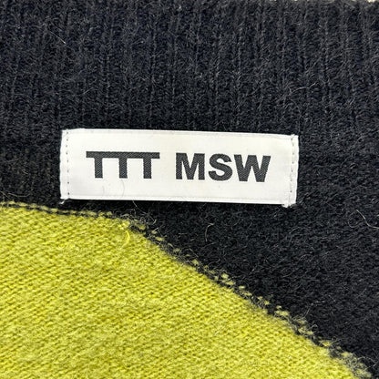 TTT MSW 21AW Mohair Cardigan Black x Green Size M