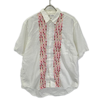 COMMEdesGARCONS SHIRT S10056 Linen Pink Shirt White Size S