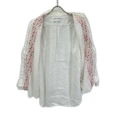 COMMEdesGARCONS SHIRT S10056 Linen Pink Shirt White Size S