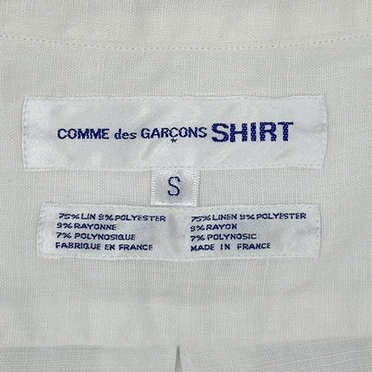COMMEdesGARCONS SHIRT S10056 Linen Pink Shirt White Size S