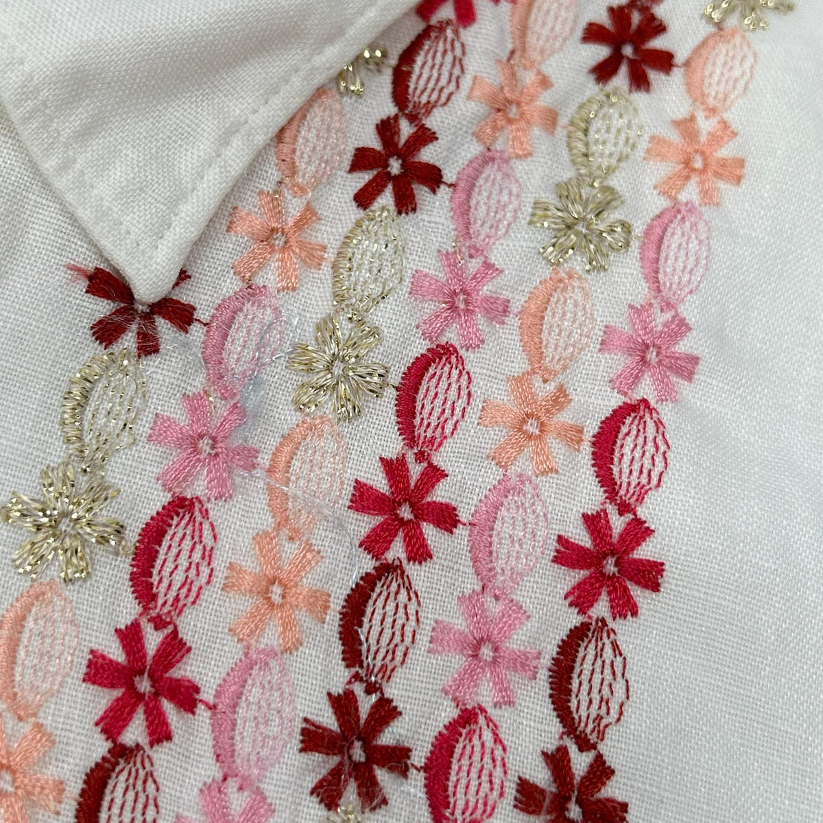 COMMEdesGARCONS SHIRT S10056 Linen Pink Shirt White Size S