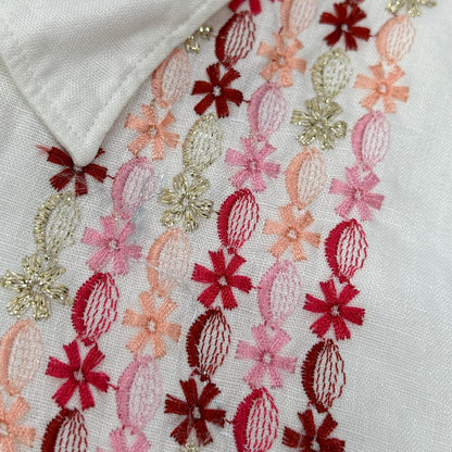COMMEdesGARCONS SHIRT S10056 Linen Pink Shirt White Size S