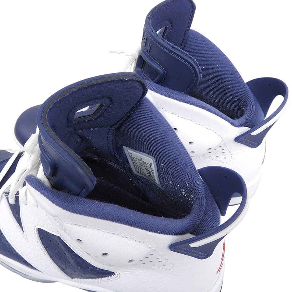 NIKE Air Jordan 6 Retro Sneakers White/Navy Size 9(US)