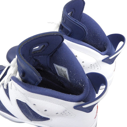 NIKE Air Jordan 6 Retro Sneakers White/Navy Size 9(US)