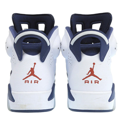 NIKE Air Jordan 6 Retro Sneakers White/Navy Size 9(US)