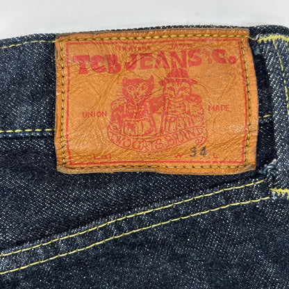 TCB JEANS&CO. Indigo Cotton Button Fly Jeans Size 34