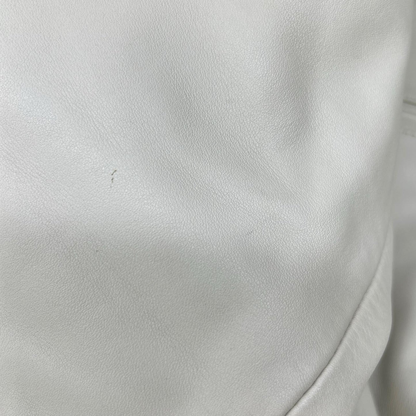 KADOYA Cowhide Single Rider's Leather Jacket Ivory Size M