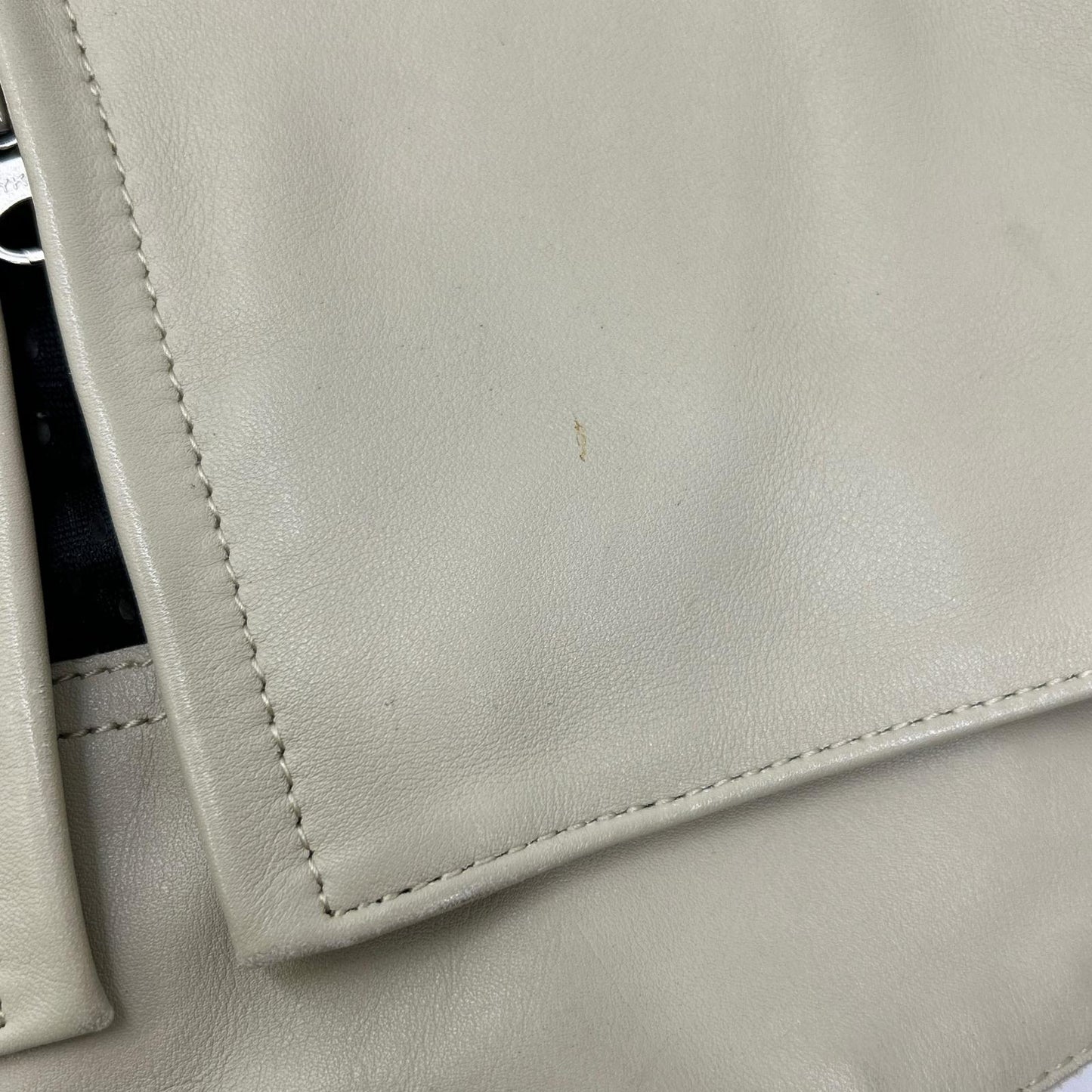 KADOYA Cowhide Single Rider's Leather Jacket Ivory Size M