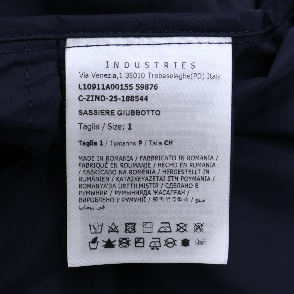 MONCLER SASSIERE Nylon Hooded Jacket Navy Size 1