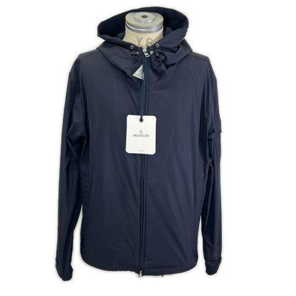 MONCLER 25' SASSIERE Navy Nylon Jacket Size 2