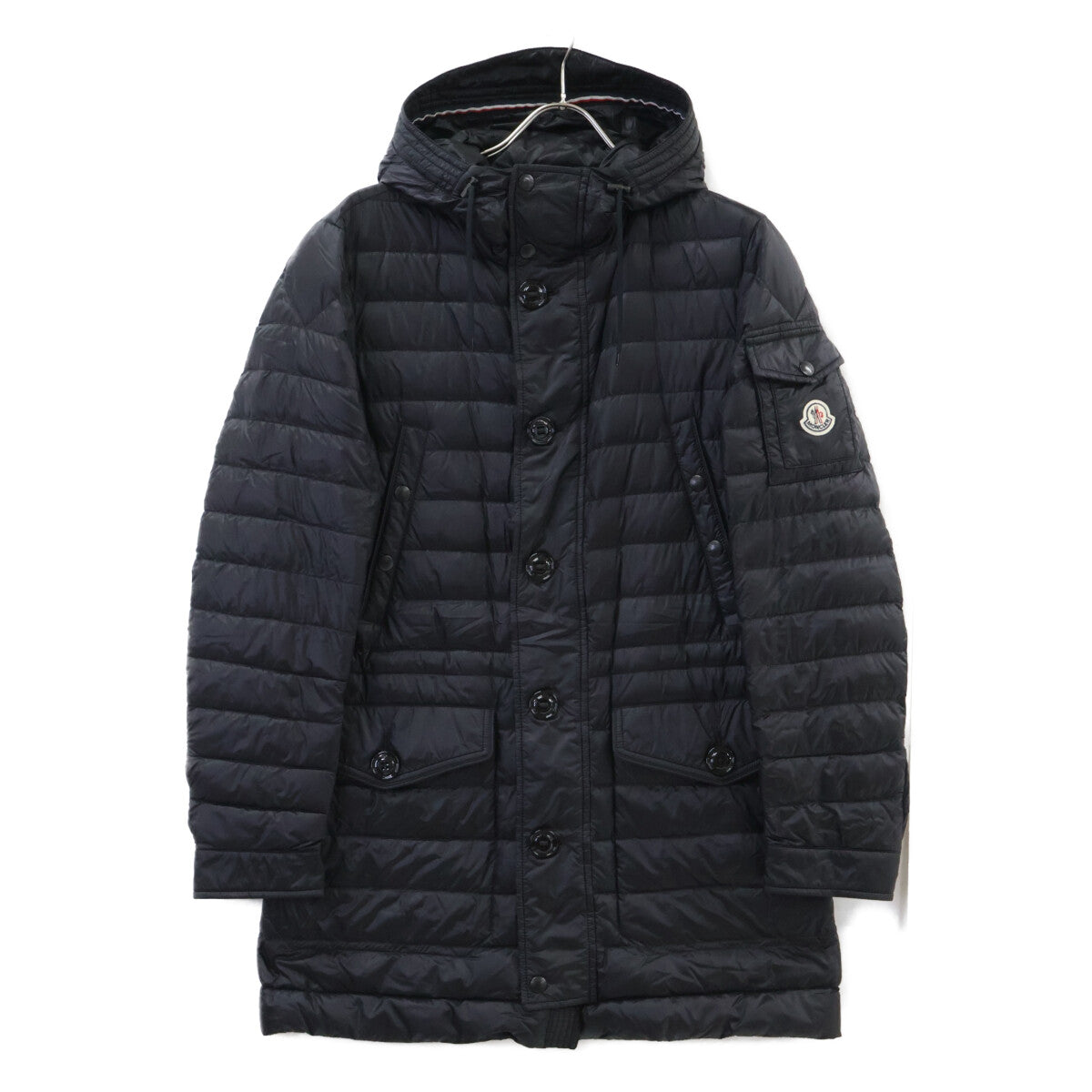 MONCLER BENJAMIN Nylon Hooded Down Jacket Black Size 1
