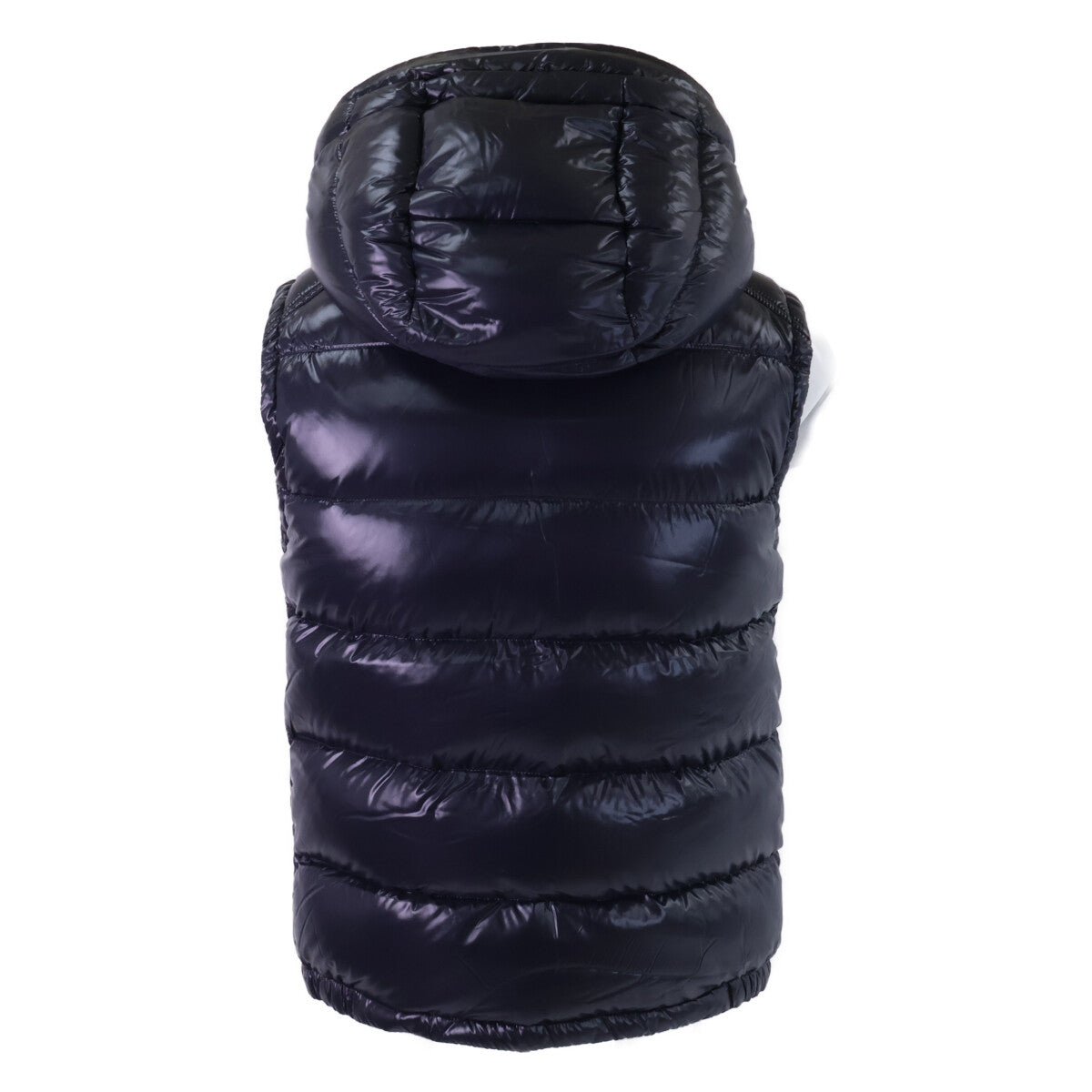 MONCLER LACET Nylon Hooded Down Vest Navy Size 1