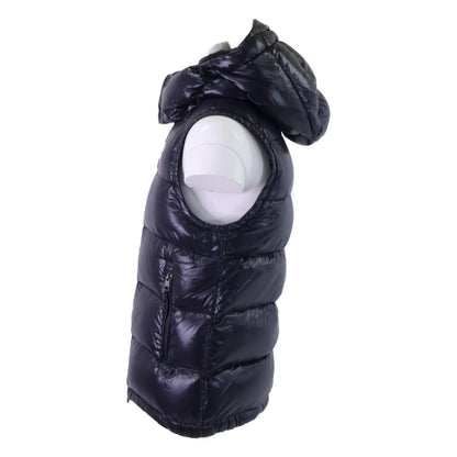 MONCLER LACET Nylon Hooded Down Vest Navy Size 1