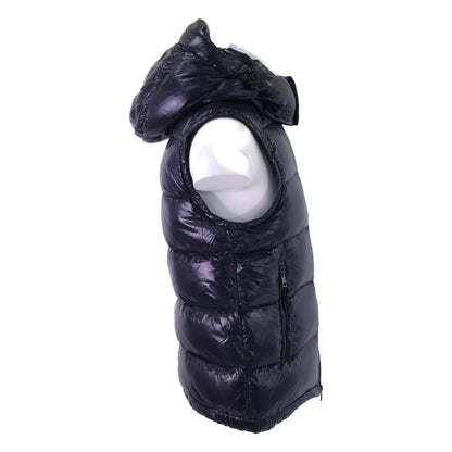 MONCLER LACET Nylon Hooded Down Vest Navy Size 1