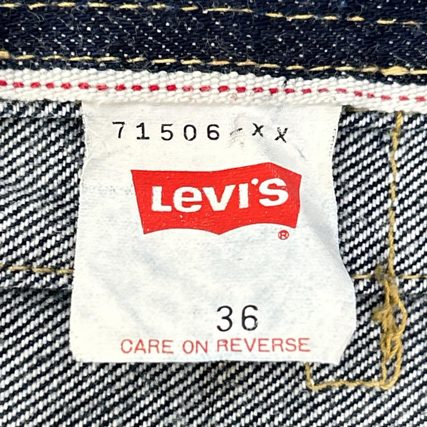 LEVI'S 71506XX WWII Model Indigo Denim Jacket Size 36