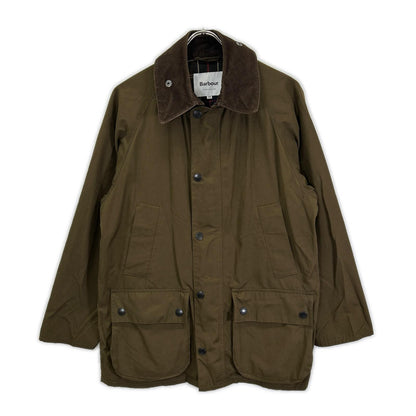 Barbour 2001179 Bedale Peach Skin Jacket Khaki Size 36