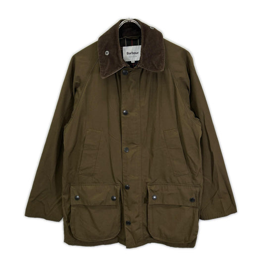 Barbour 2001179 Bedale Peach Skin Jacket Khaki Size 36
