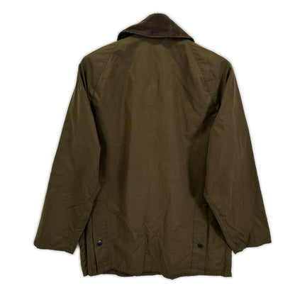 Barbour 2001179 Bedale Peach Skin Jacket Khaki Size 36