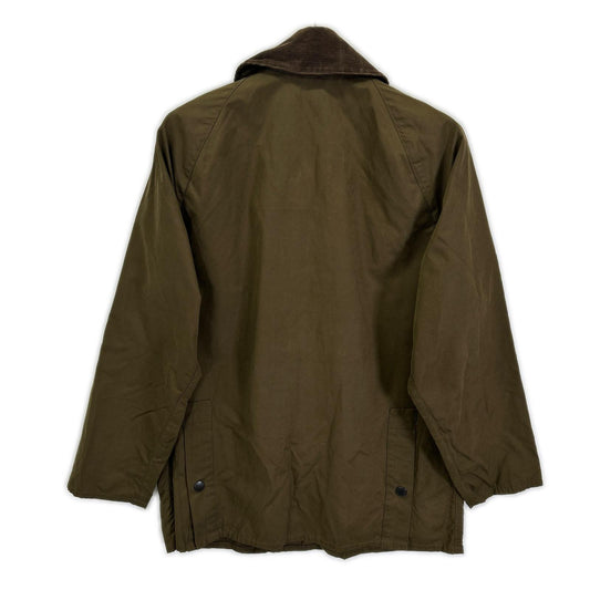 Barbour 2001179 Bedale Peach Skin Jacket Khaki Size 36
