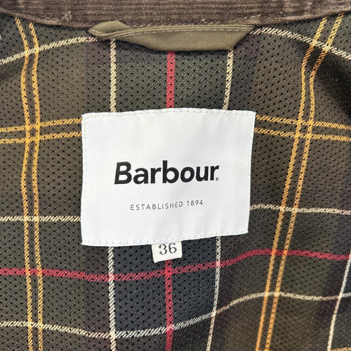 Barbour 2001179 Bedale Peach Skin Jacket Khaki Size 36