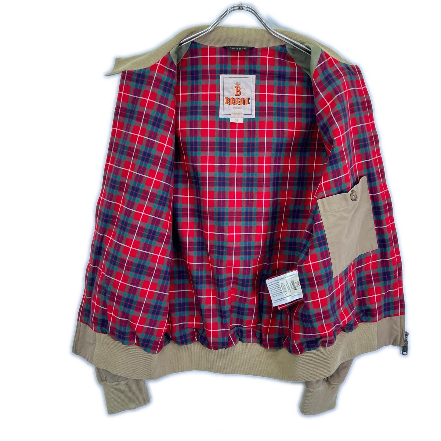 BARACUTA BRCPS0001 Beige Harrington Jacket Size 38