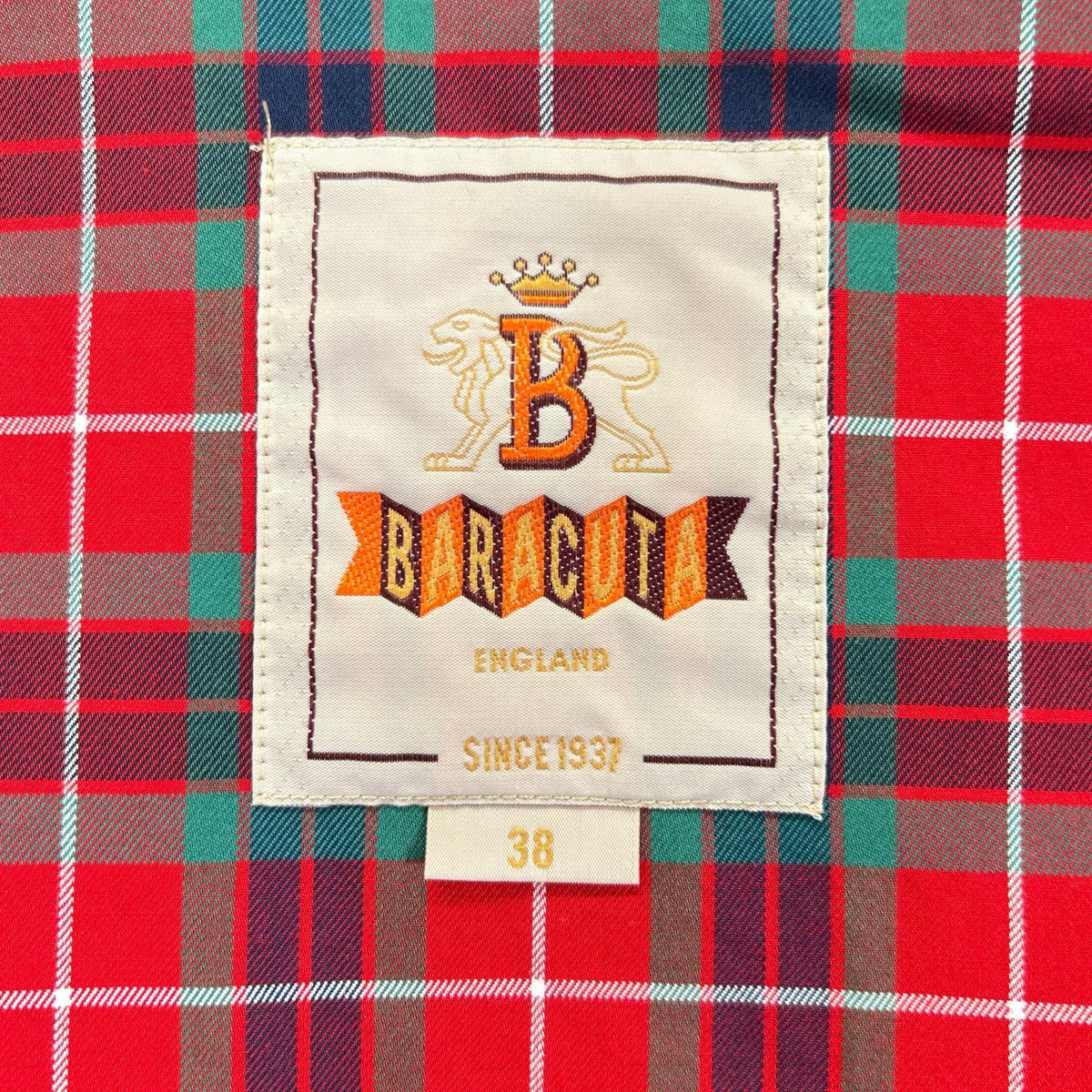 BARACUTA BRCPS0001 Beige Harrington Jacket Size 38