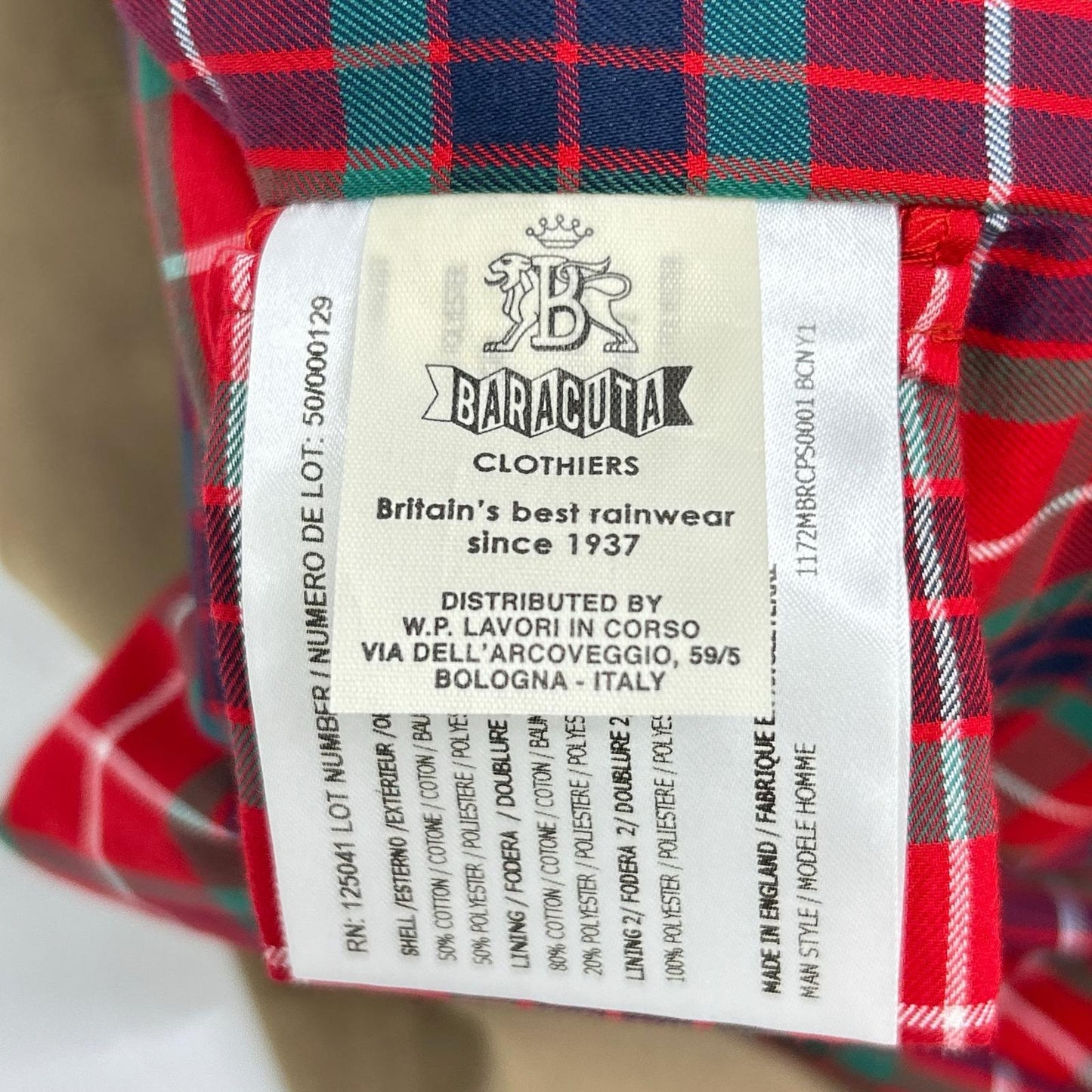 BARACUTA BRCPS0001 Beige Harrington Jacket Size 38