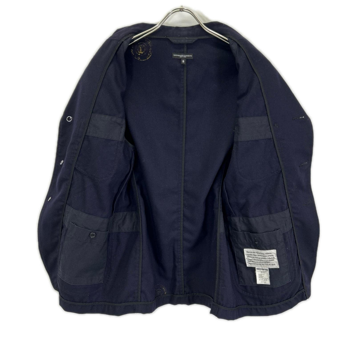 Engineered Garments Navy Wool Single-Breasted Jacket Size S