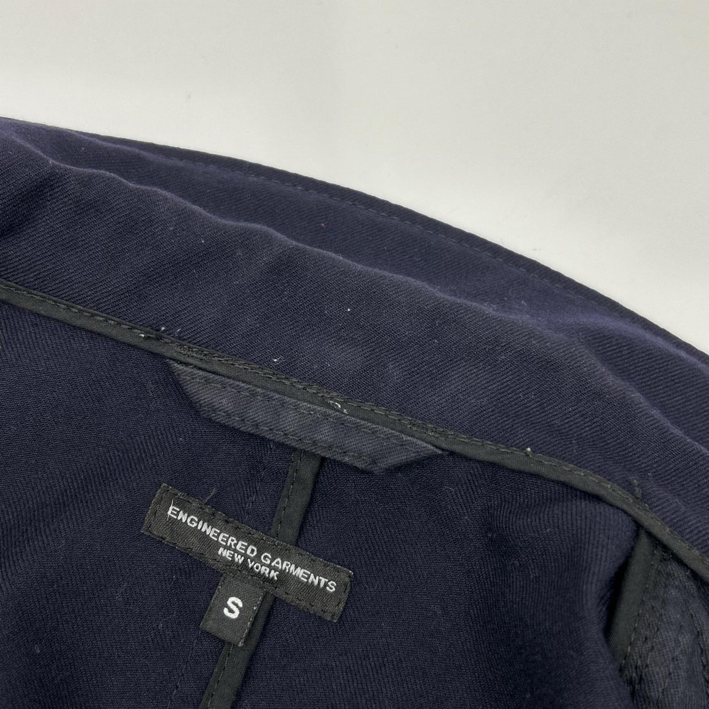 Engineered Garments Navy Wool Single-Breasted Jacket Size S