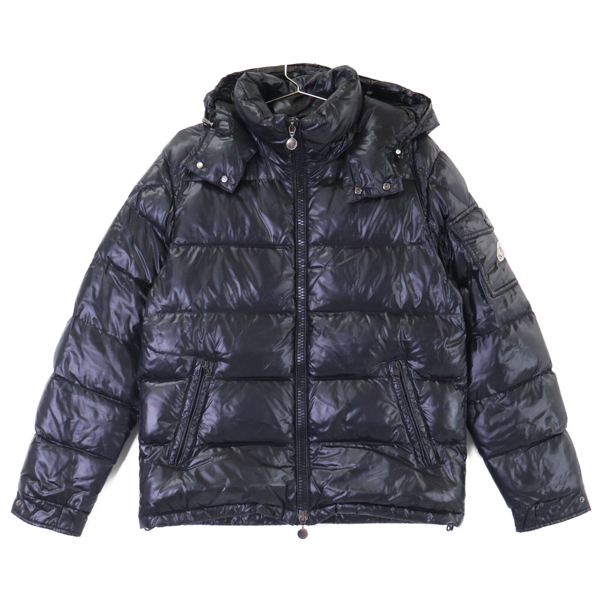 MONCLER MAYA Hooded Nylon Down Jacket Black Size 1