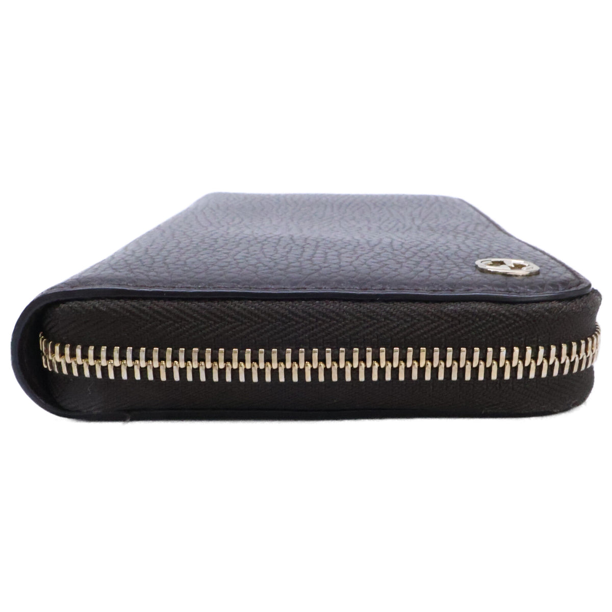 GUCCI Interlocking G Leather Long Wallet Brown Size ONE SIZE