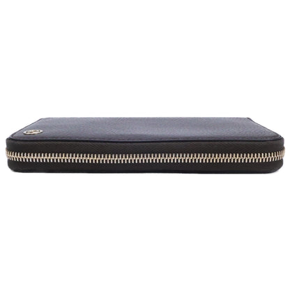 GUCCI Interlocking G Leather Long Wallet Brown Size ONE SIZE