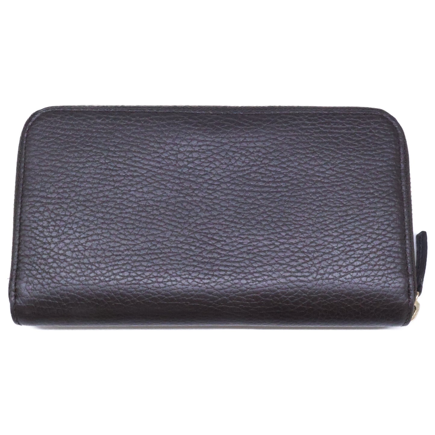GUCCI Interlocking G Leather Long Wallet Brown Size ONE SIZE