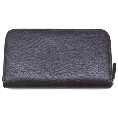 GUCCI Interlocking G Leather Long Wallet Brown Size ONE SIZE