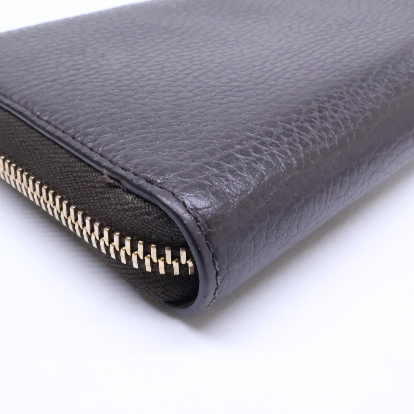 GUCCI Interlocking G Leather Long Wallet Brown Size ONE SIZE