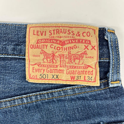 LEVI'S 501XX 1955 Model Indigo Jeans Size W31L34