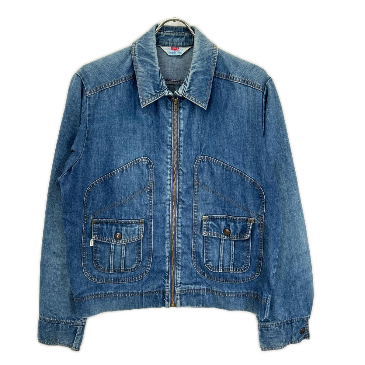 LEVI'S 70s Blue Denim Zip-Up Jacket Size L