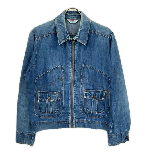 LEVI'S 70s Blue Denim Zip-Up Jacket Size L