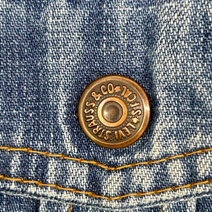 LEVI'S 70s Blue Denim Zip-Up Jacket Size L