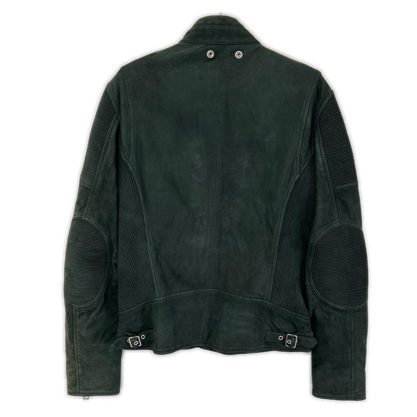 DIESEL Green Suede Biker Jacket Size L