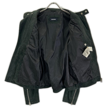 DIESEL Green Suede Biker Jacket Size L