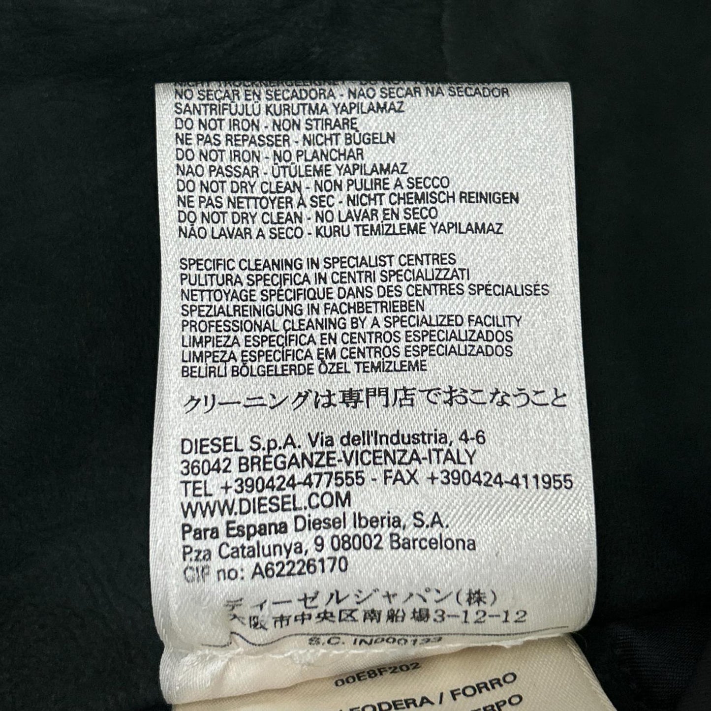 DIESEL Green Suede Biker Jacket Size L