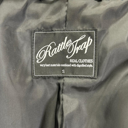 Rattle Trap Navy Single Rider Leather Jacket Size S